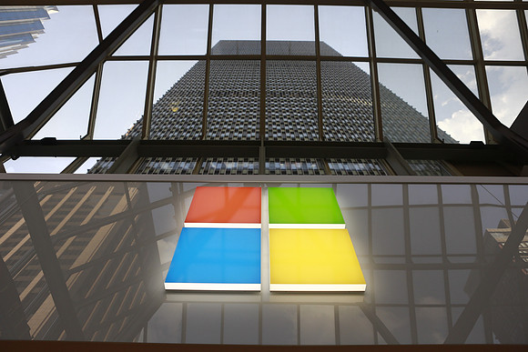 Microsoft new logo reveal, Boston MA.